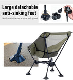 iClimb Ultralight Compact Camping Folding Beach Chair with Anti-Sinking Large Feet