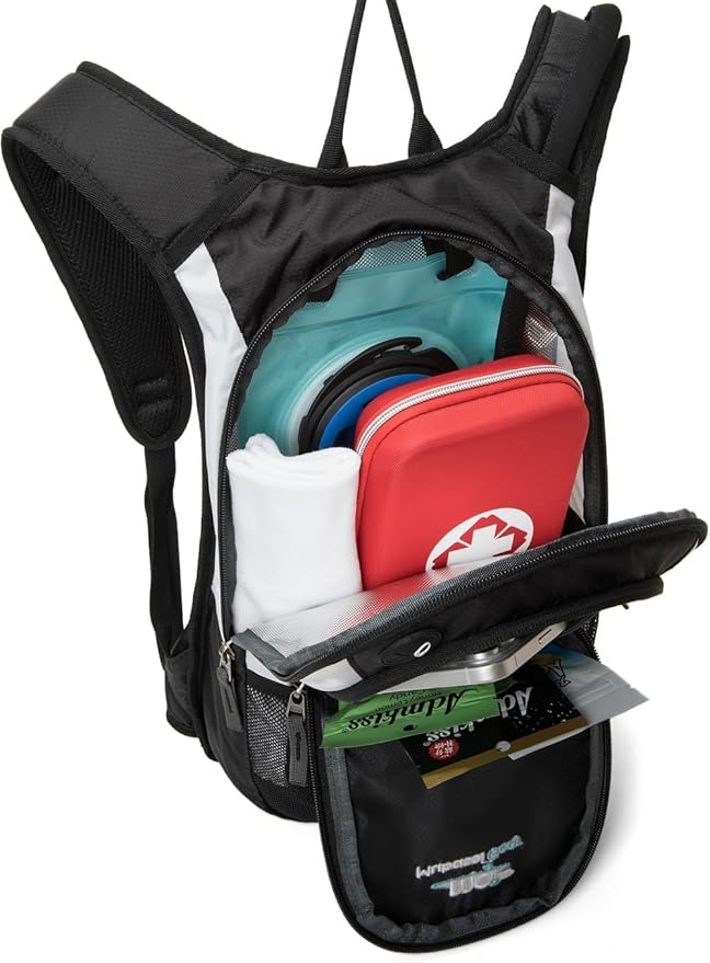 15L Insulated Hydration Backpack Pack with 2L Water Bladder Lightweight Hiking Backpack Bag for Women Men Daypack for Hiking Running Festival Camping Biking