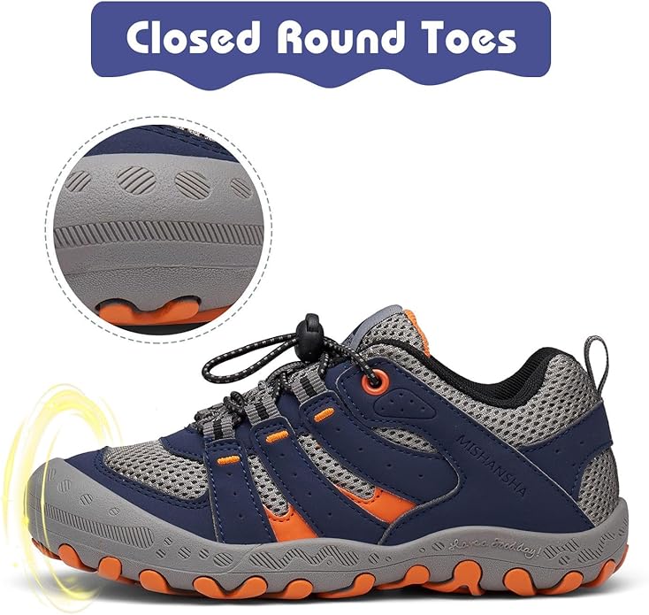 Mishansha Boy's Girl's Hiking Shoes Low Top Sneakers Outdoor Trekking Walking Climbing Running Shoes