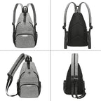MOSISO Sling Backpack Travel Hiking Daypack, Crossbody Convertible Sling Bag with Front Pocket One Shoulder Chest Bag