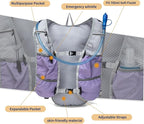 Lightweight Running Vest for Women and Men Hydration Backpack Pack with 1.5L Water Bladder Bag for Hiking Trail Running Gear Cycling Marathon