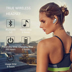 Bluetooth Headset, V5.0 Ultralight Wireless Headphone Cell Phone Earpiece with Mic Headsetcase, Volume Control, Handsfree Earbud for iPhone, Android,Samsung Smartphone