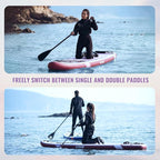 11'6"x35" Extra Wide Stand Up Paddle Board Inflatable for All Levels, 430LBS Capacity SUP Paddleboard with Complete Accessories, Double Acton Pump, Blow Up Paddle Board for Family