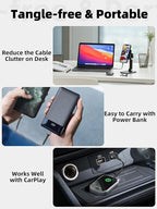 PRAKIE USB C Cable Fast Charging, 2Pack 1FT USB A to USB C Charge Cable, Short USB Type C Charging Cord Compatible with iPhone 17/16/15/Samsung Galaxy S20 S10/Google/Plus Note 10 9 8