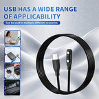 USB C for Smart Watch Charger Cable 2 Pin Cord,Replacement Charger for Smart Watch, Fitness Tracker, Charger Contact pin spacing Compatible 4mm (2)