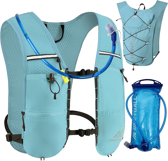 Running Vest for Women & Men, Lightweight 150g Hydration Backpack, 6L Pack for Trail Running, Marathon, Hiking, Cycling, Jogging, Adjustable Fit