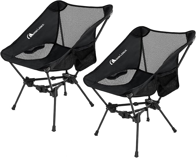 MOON LENCE Portable Camping Chair Backpacking Chair - The 4th Generation Ultralight Folding Chair - Compact, Lightweight Foldable Chairs for Hiking Mountaineering, Beach