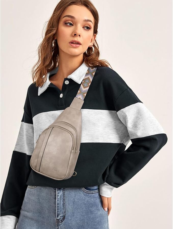 CLUCI Crossbody Bags for Women Men,Leather Sling Bag Cross Body Backpack for Woman Gifts for Women Birthday Unique