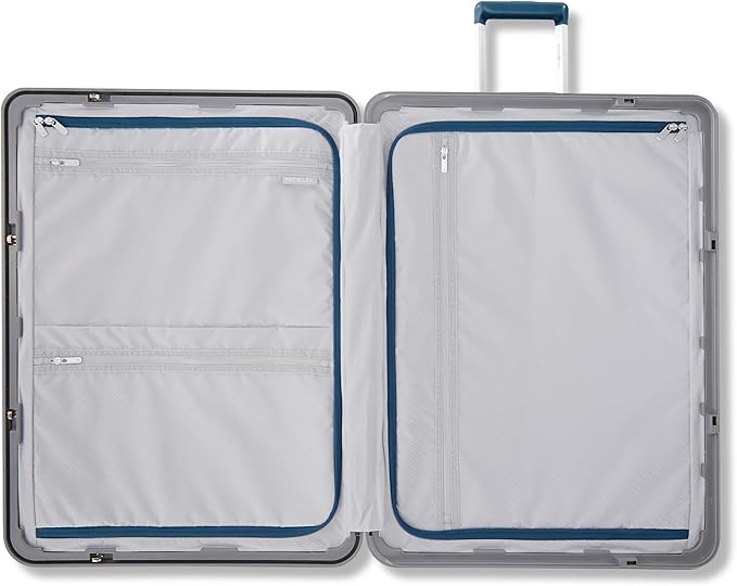 Framelock Max 21” Carry-On Hardshell Zipperless Luggage - Highly Secure Integrated Eazylock™ Mechanism - RightHeight™ Adjustable Handle System - 360° Spinner Wheels - Airline Approved - Emerald Teal