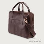 Nordweg Nomad Leather Briefcase NW080A – Leather Bag for Work & Travel – Fits 15.6” Laptop – Minimalist, Durable, Elegant