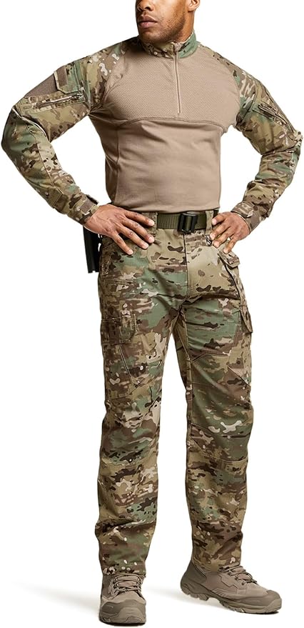 CQR Men's Tactical Pants, Water Resistant Ripstop Cargo Pants, Lightweight EDC Work Hiking Pants, Outdoor Apparel