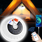 2 Pack Solar Camping Lantern with Remote 4000LM Rechargeable Hanging Light Portable LED Camping Lights IPX4 Waterproof Tent Lights Solar Lanterns for Power Outages, Emergency, Hurricane