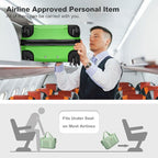 Kono Luggage Set 4 Piece Carry On Hardside Luggage with TSA Lock Spinner Wheels Carry On Suitcase Apple Green