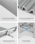 ONEFOREST One-Step Fold Up Camping Table, Portable Folding Camp Table, Lightweight Carry Table for Outdoor Hiking Picnics BBQ Cooking