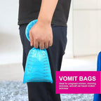 YGDZ 45 Pack Vomit Bags - Disposable Barf Bags for Travel, Motion Sickness, Nausea - 1000ml Blue