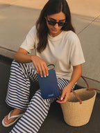 DRNK Stainless Steel Flat Reusable Slim Water Bottle Leak Proof| Non Toxic | BPA Free | Powder Coated | 500ml (Navy)