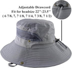 CAMOLAND Mens Fishing Hat Wide Large Brim Sun Hat with Outdoor UV Protection