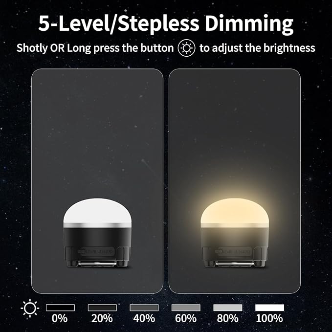 Rechargeable LED Camping Lantern 1000LM, TOHETO Portable Hanging Tent Light with RGB Color Changing, Magnetic Base, Waterproof Emergency Hanging Light for Hurricane, Power Outages, Home, Hiking -Black