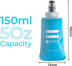 Soft Flask - Shrink As You Drink Soft Water Bottle for Hydration Pack - Folding Water Bottle Ideal for Running, Hiking, Cycling, Climbing & Rigorous Activity