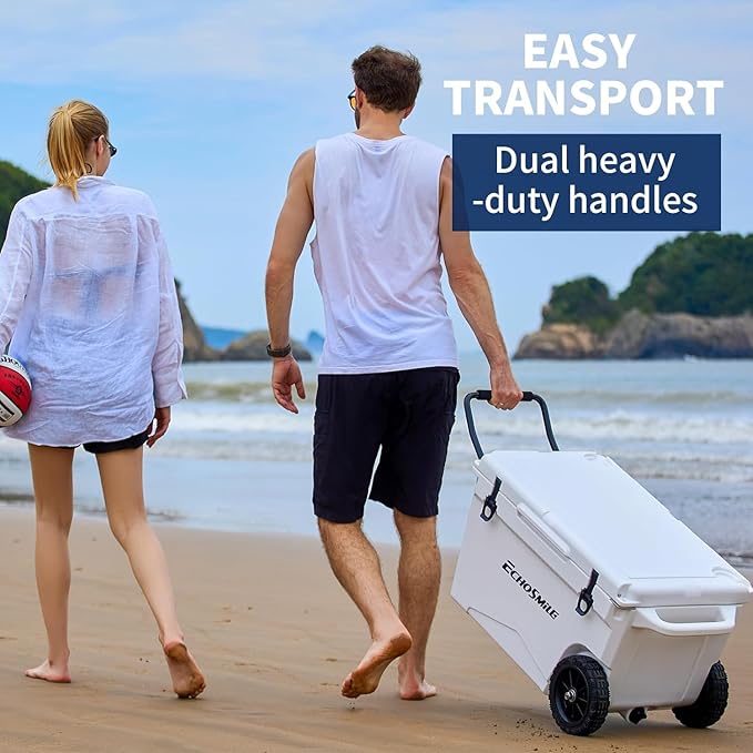 EchoSmile 25/30/35/40/60/75 Quart Rotomolded Cooler, Built to Stand up to The Rigors of The Journey