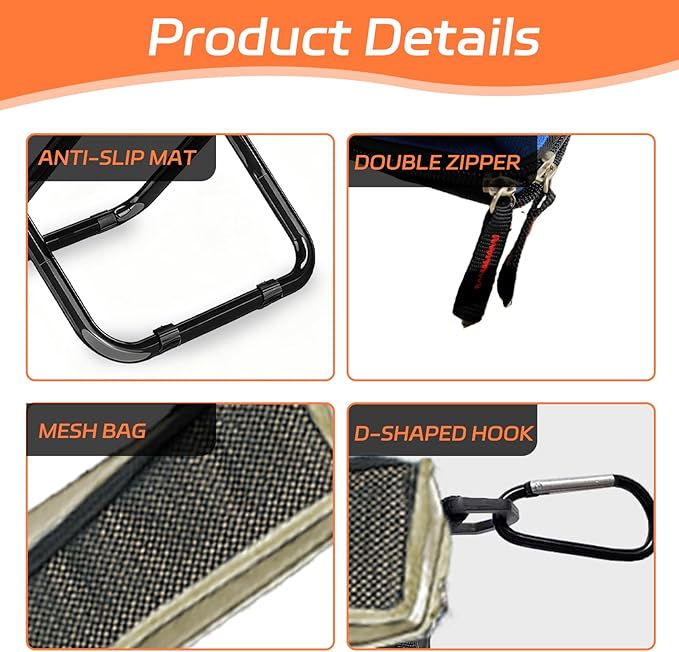 Portable Pocket Camping Chair,Ultralight Foldable Camp Stool with Compact Carry Bag, Heavy-Duty 220LBS Capacity for Outdoor Hiking, Fishing, Travel (Khaki)