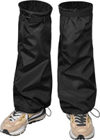 Adnee 2 PCS Lawn Care Leg Gaiters-Weed Eating Leg Protectors-Garden Trimming Leg Chaps-Adjustable Leg Guards for Garden and Farm Working, Black