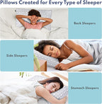BLISSY Adjustable Memory Foam Pillow with Cooling Technology (Queen Size) - Oeko-TEX & CertiPUR-US