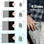 Frelaxy Pocket Picnic Blanket, Waterproof Sandproof Beach Mat, Compact Camping Tarp for Festivals, Hiking, Travel, Outdoor Recreation (Grey, 57'' x 71'')