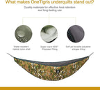 OneTigris Hideout Hammock Underquilt, Lightweight 4 Season Hammock Gear for Camping, Hiking, Backpacking, Travel, Beach, Backyard, Patio, Portable