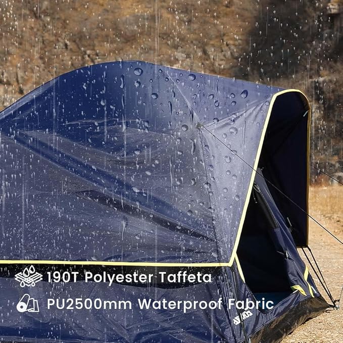 EchoSmile 2/4 Person Camping Tent, Lightweight Dome Family Tent with Rainfly, Easy Setup, Waterproof & Windproof Outdoor Shelter for Group Hiking, Backpacking, 3-Season Use