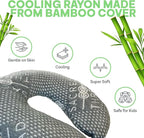 Sacred Thread Rayon Derived from Bamboo Travel Neck Pillow for Airplanes, Memory Foam for Airplane, Ergonomic Design Neck Rest, Travel Pillow for Sleeping