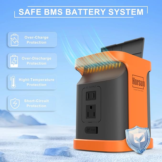 Portable Power Station 99Wh Power Bank AC Max 150W, 12V DC, USB-A, Type-C PD, LED lighjt, Cables for Fishing Power reels Match for Daiwa Shimano for Phone Laptop Home Backup Camping