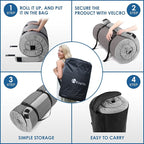 KingChii CertiPUR-US Memory Foam Camping Mattress, Portable Roll Up Travel Car Camping Mattress Sleeping Pad & Floor Mattress, Cot Mattress Guest Bed for Sleepover with Waterproof Cover & Travel Bag