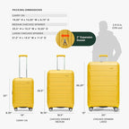 Traveler's Choice Pagosa Hardshell Expandable Luggage with Spinner Wheels, Yellow, 26-Inch Medium