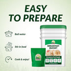120 Serving Breakfast Bucket | Premium Emergency Food Supply | Easy Prep Survival Food 25 Year Shelf Life | Camping Food, Backpacking Meals, Prepper Supplies | Valley Food Storage Packaged in USA