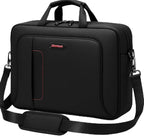 iDemoo ELITE 16 Inch Laptop Bag with Shoulder Strap - Jet Black - Laptop Briefcase, Expandable Water Resistant Laptop Shoulder Messenger Bag Durable Computer Case for Business/Travel/Men/Women