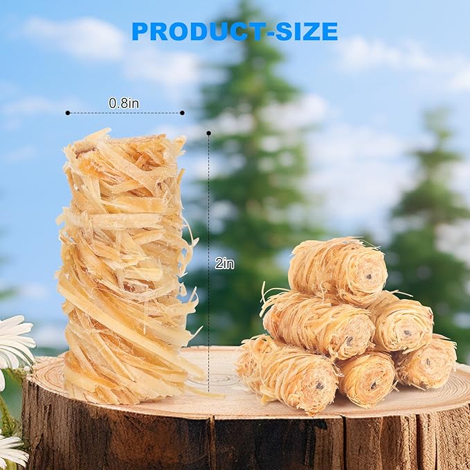 100 Counts Fire Starter, for Campfires, Fireplace, BBQ, Fire Pit, Pizza Oven, Pellet Stove & Wood, Smoker - Fire Starters for Grill, Waterproof - Natural Quick Light Wood Charcoal Fire Starter