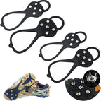 Universal Non Slip Gripper Spikes for Shoes, Ice Traction Cleat Grips with Steel Studs Crampon for Ice Sports