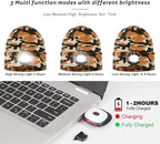 ATNKE LED Lighted Beanie Hat,USB Rechargeable 4 LED Running Headlamp Bright Cap with The Light Gifts for Men and Women