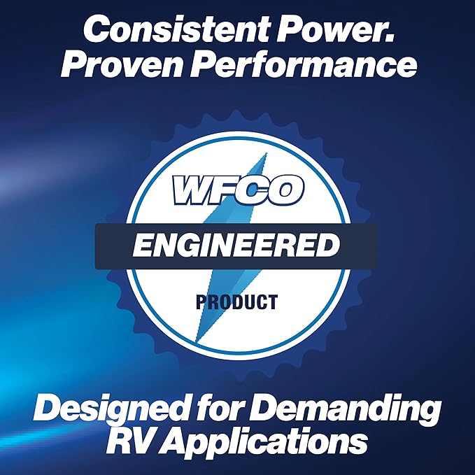 WFCO Genuine WF-9875-AD-CB RV Converter/Charger Deckmount 75Amp DC Output with Patented Auto Detect™ Technology Lead Acid Lithium Multi-Stage Charging