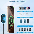 Magnetic Wireless Charger iPhone,6FT Charger for Apple MagSafe Charger 2Pack Fast Wireless Charging Pad for iPhone 16 Pro Max/16 Pro/16 Plus/15 ProMax/15/14/13/12/AirPods 3/2/Pro Mag-Safe Charging Pad