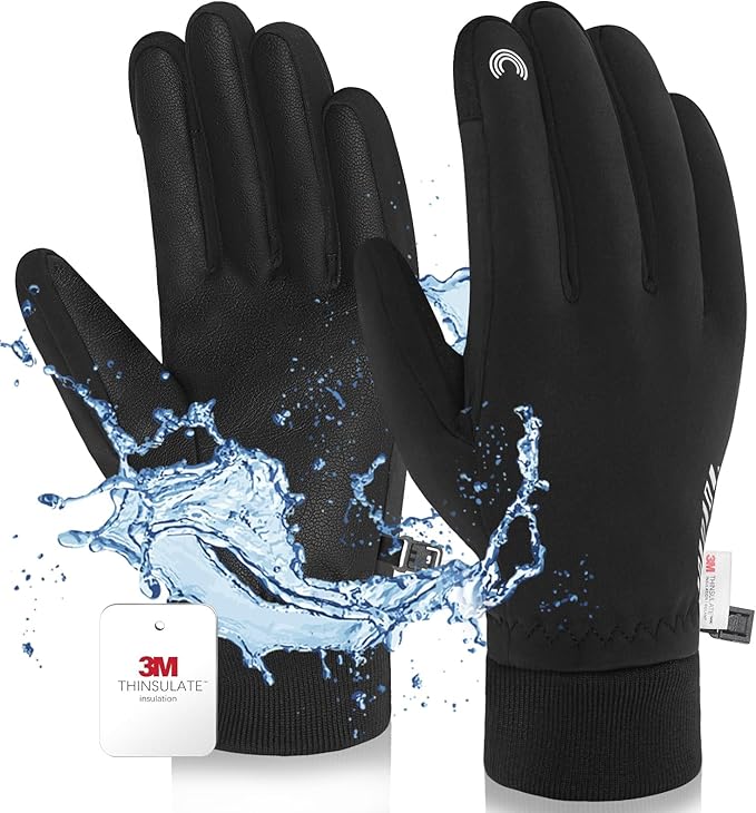 RIGWARL Gloves for Cool&Cold Weather Waterproof, Winter Gloves for Men Women Touch Screen