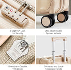 Hanke Luggage Sets 3 piece Carry On Luggage with Wheels PC Hard Shell Suitcases Lightweight Checked Travel Luggage Large Travel Suitcase Woman Men 20/24/29 Inch(Cuba Sand)