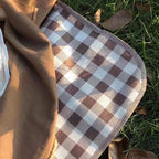 K Y KANGYUN Extra Large Picnic Blanket Outdoor Beach Blankets, Water-Resistant Foldable Sandproof Blankets Cute Picnic Mat for Beach, Camping Grass Lawn Park Mats (Brown 2, 80x60 in)