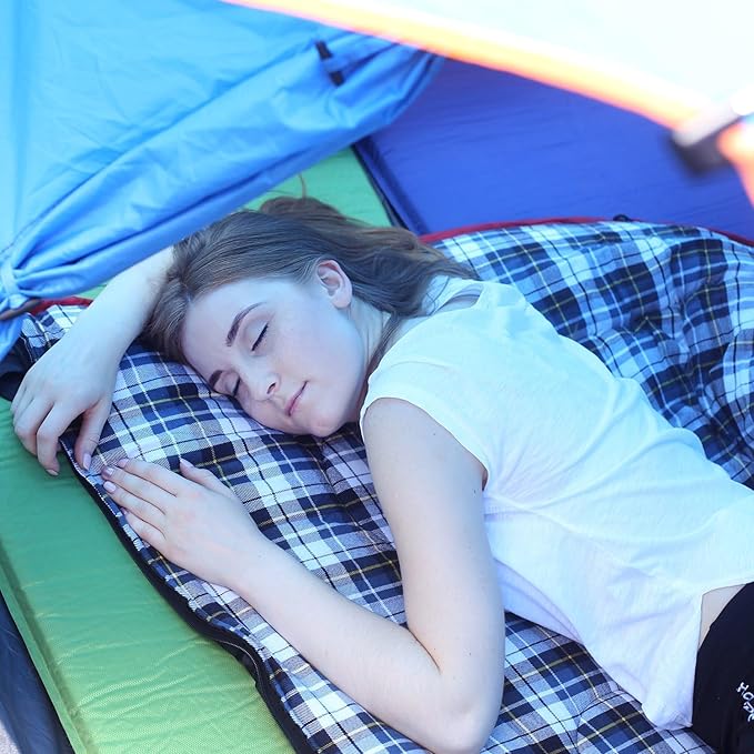 REDCAMP Cotton Flannel Sleeping Bag for Camping Backpacking, Adults Cold Weather Envelope Sleeping Bags with 2/3/4/6lbs Filling