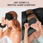 Kitsch Weighted Satin Sleep Mask - Weighted Eye Mask for Sleeping and Travel - Lavender Sleeping Mask for Women and Men - Light Blocking, Adjustable Strap, Ultra-Soft (4.1oz/116g)