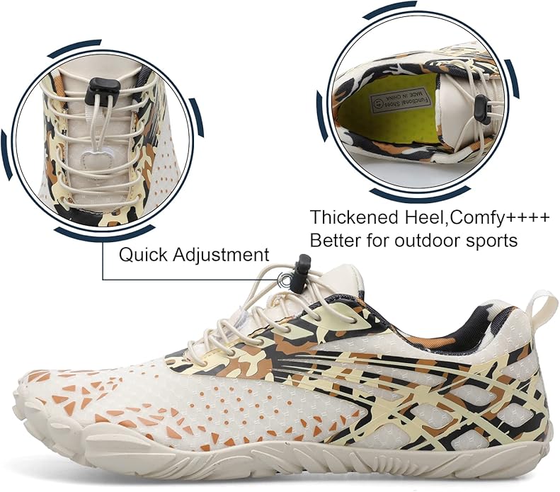 L-RUN Barefoot Water Shoes Women Mens Aqua Sock Athletic Hiking Water Sports Shoes for Swim Beach Pool Sand Diving Walking