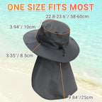 NPQQUAN Sun Hats for Men Women with Neck Flap UPF 50+ UV Protection Wide Brim Bucket Hat Safari Hiking Fishing Hats