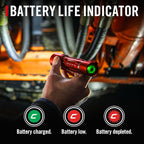 Coast XP11R 2600 Lumen USB-C Rechargeable LED Flashlight with Slide Focus® and Pure Beam® Focusing Optic, 4 Light Modes, Red