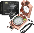 Compass Hiking Survival, IP65 Waterproof Metal Compass with Sighting Clinometer and Carry Bag, Multifunctional, Professional, for Camping Hunting Hiking Navigation